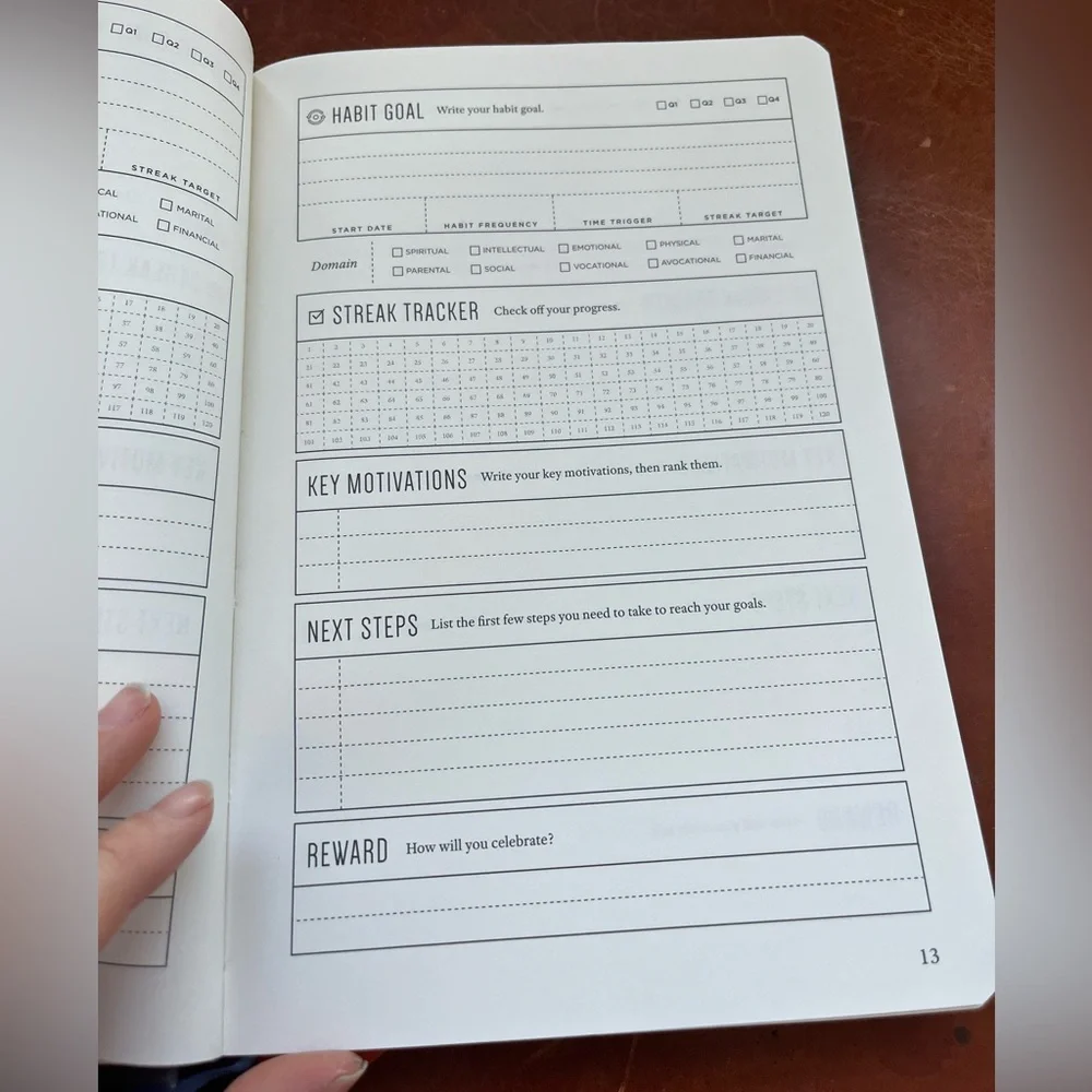 New A5 Full Focus Planner Linen Productivity Organizer Goal Setting Gray Paper